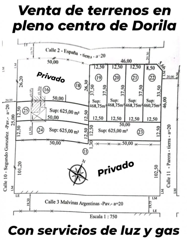 Lotes en venta en Dorila